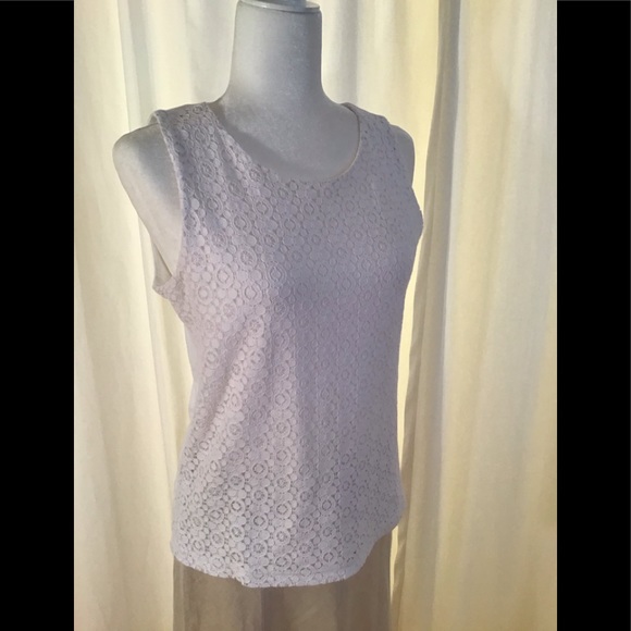 Talbots White Eyelet Front Shell - Picture 3 of 8